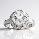Anello in argento con Topazio Bianco
