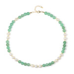 Collana in argento con Avventurina Verde (Riya)