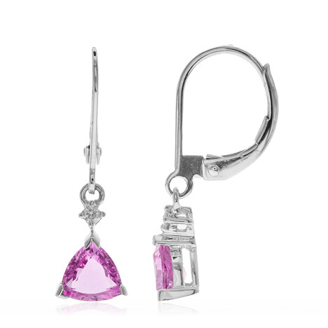 Orecchini in oro con Zaffiro Rosa (CIRARI)