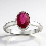 Bague en argent et Rubis de Madagascar