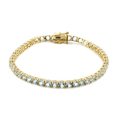 Himmelblauer Topas-Silberarmband