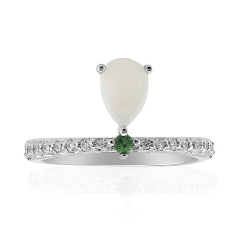 Anello in argento con Opale Bianco