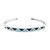 Zilveren armband met Blauwe Kingman Mohave Turkooisen (Jones Lee)