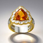 Bague en argent et Citrine (Gems en Vogue)