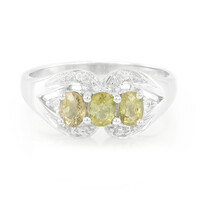 Bague en argent et Tourmaline cuprifère