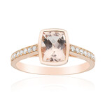 Gouden ring met een AAA Morganiet (CIRARI)