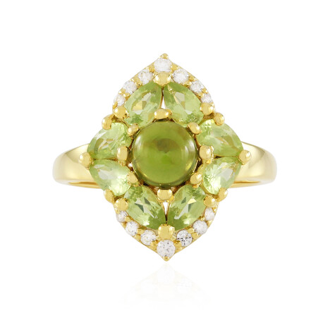 Zilveren ring met een vesuvianiet
