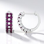 Orecchini in argento con Rodolite