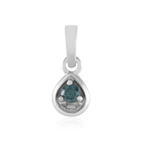 Ciondolo in argento con Diamante Blu I3