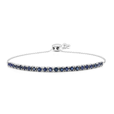 Blauer Ceylon-Saphir-Goldarmband