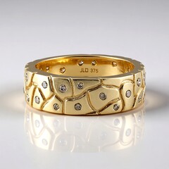 Anello in oro con Diamante Champagne I3 (de Melo Gold)