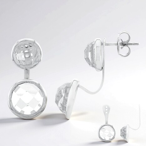 Orecchini in argento con Quarzo Bianco (TPC)