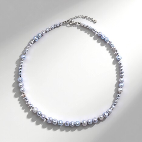 Collana in argento con Perla d'Acqua Dolce Argentata