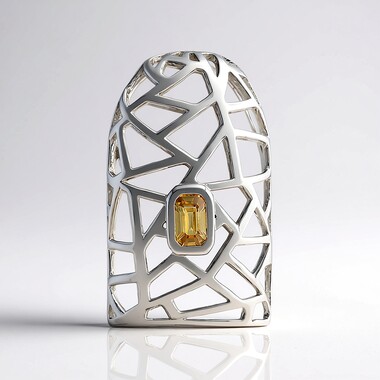 Ciondolo in argento con Zircone Giallo (MONOSONO COLLECTION)