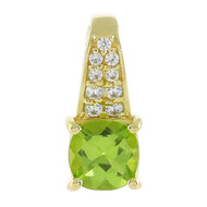 Ciondolo in oro con Peridoto Kashmir
