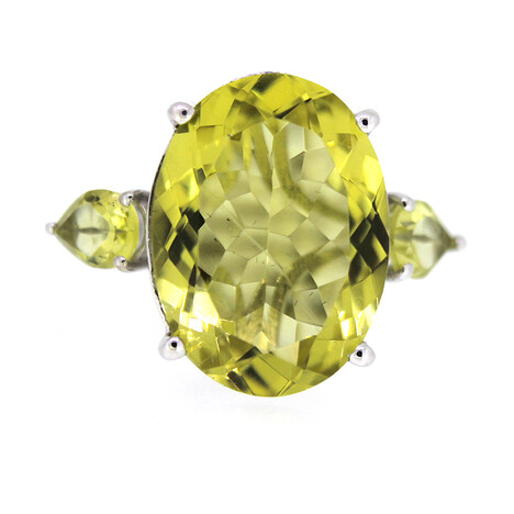 Ouro Verde-Quarz-Silberring