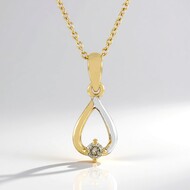 I2 Brown Diamond Silver Necklace