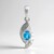 Ciondolo in argento con Apatite Blu Neon Goias (Pallanova)