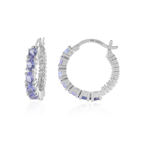 Boucles d'oreilles en argent et Tanzanite