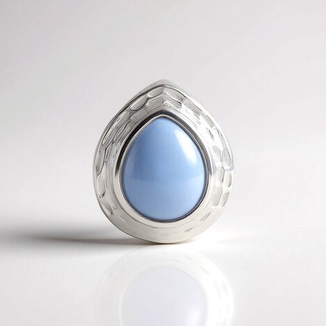 Ciondolo in argento con Angelite (MONOSONO COLLECTION)