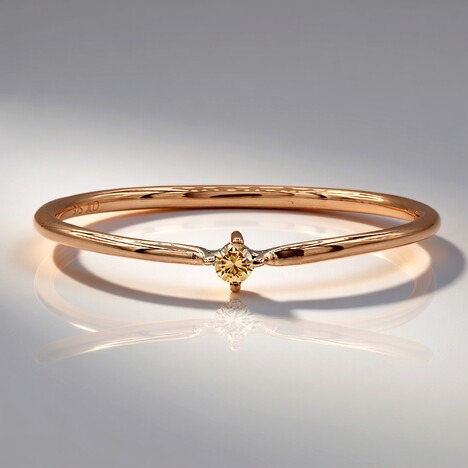 Anello in oro con Diamante Rose de France SI1 di Argyle (Annette)