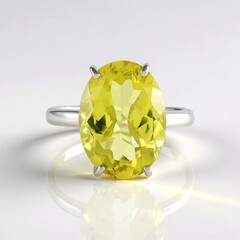 Anello in argento con Quarzo Ouro Verde (de Melo)