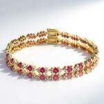 Bracciale in oro con Rubino Mozambico AAA (CIRARI)