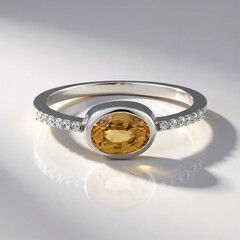Anello in argento con Zircone Mandarino