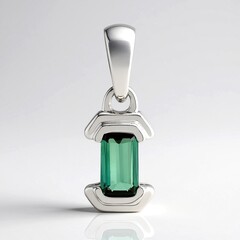 Ciondolo in argento con Tormalina Verde di Benedito