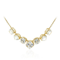 Zilveren halsketting met een witte topaas