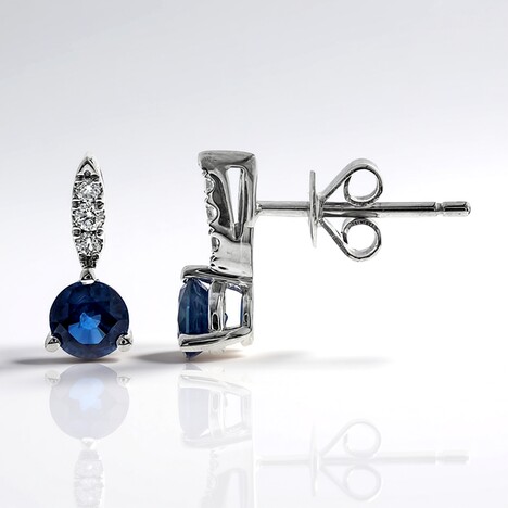 Orecchini in oro con Zaffiro Ceylon Blu (CIRARI)