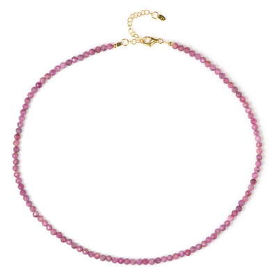Pink Sapphire Silver Necklace