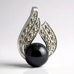 Ciondolo in argento con Perla Tahitiana (Annette classic)