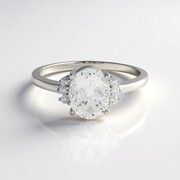 Anello in argento con Topazio Bianco
