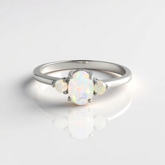 Anello in argento con Opale di Welo