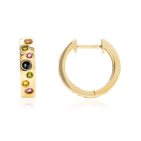 Boucles d'oreilles en or et Indicolite (CUSTODANA)