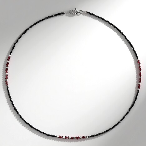 Collana in argento con Spinello Nero