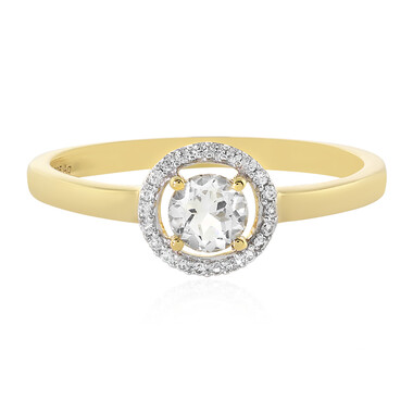 Anillo en plata con Topacio blanco