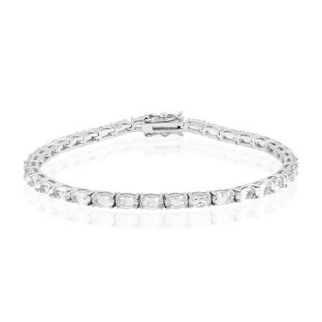 Brazalete en plata con Topacio blanco