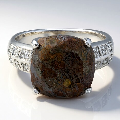 Anello in argento con Quarzo Dinosauro