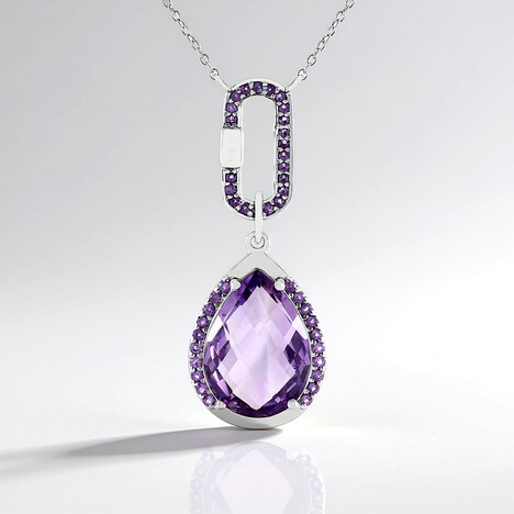 Collana in argento con Ametista Rose de France