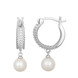Zilveren oorbellen met Witte zoetwater kweekparels