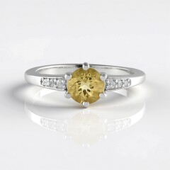 Anello in argento con Berillo Giallo