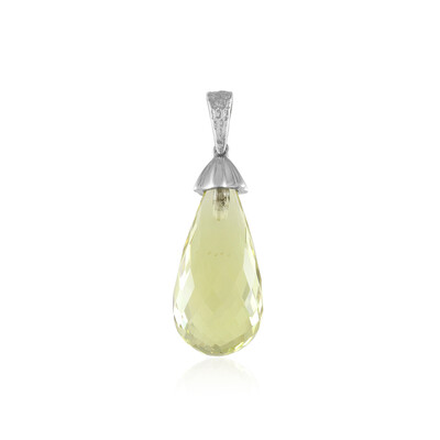 Pendentif en argent et Quartz citron (MONOSONO COLLECTION)