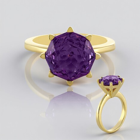 Anello in argento con Ametista