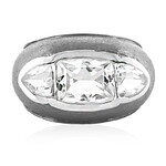 Anello in argento con Topazio Bianco