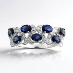 Anello in oro con Zaffiro Ceylon Blu (CIRARI)