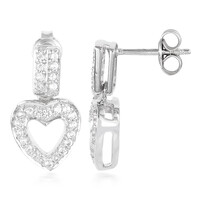 Weißer Topas-Silberohrringe