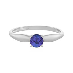 Platinaen ring met een AAA tanzaniet