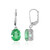 Boucles d'oreilles en argent et Quartz vert émeraude